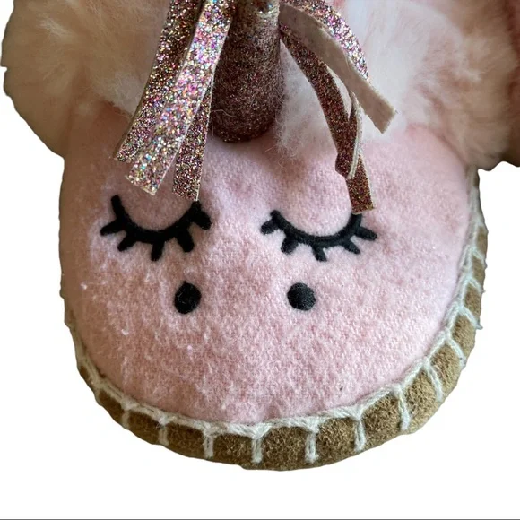Hanna Andersson Pink Unicorn Slippers Size 9-10 - Picture 10 of 11